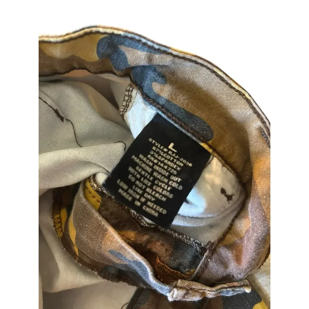 American Bazi Yellow & Brown Camo Cargo Pants Size L - Picture 5 of 5